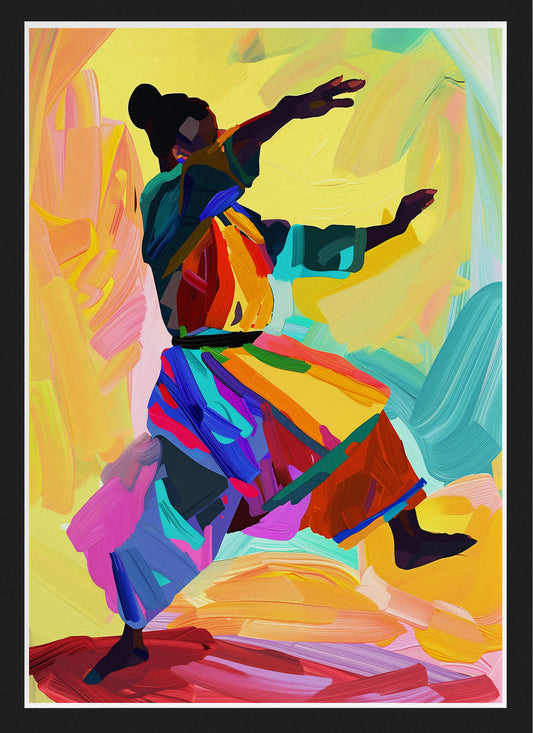 African American Woman Dance Poster | Abstract Expressionist Wall Art