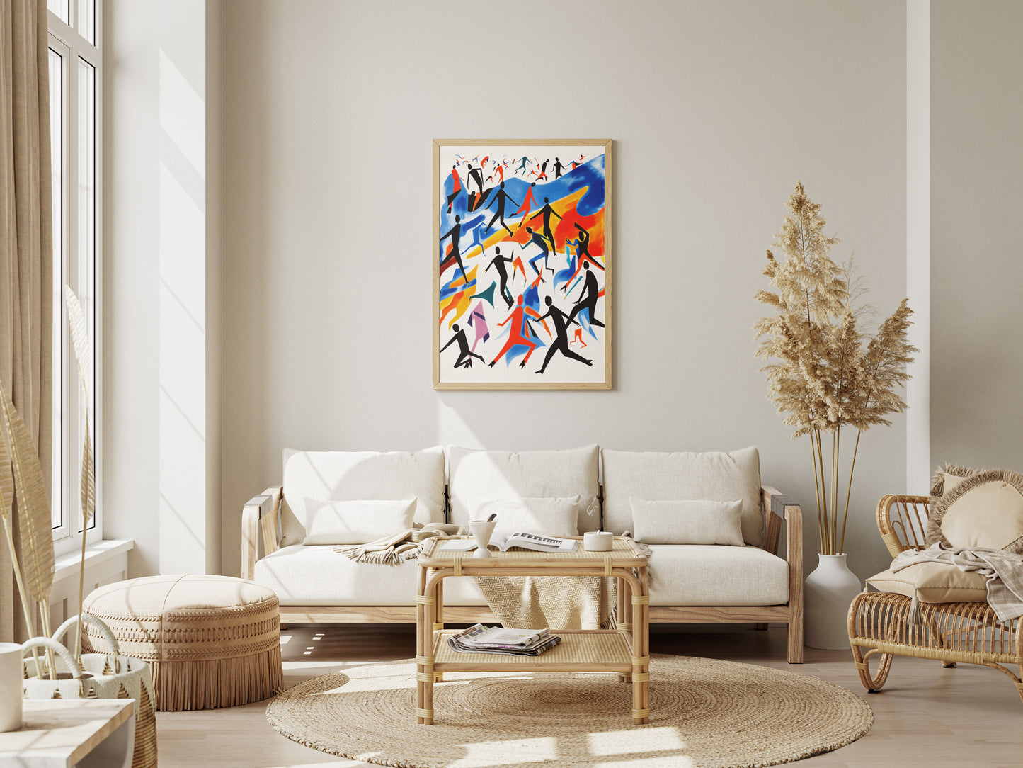 African American Dance Poster | Colorful Abstract Figures Wall Art