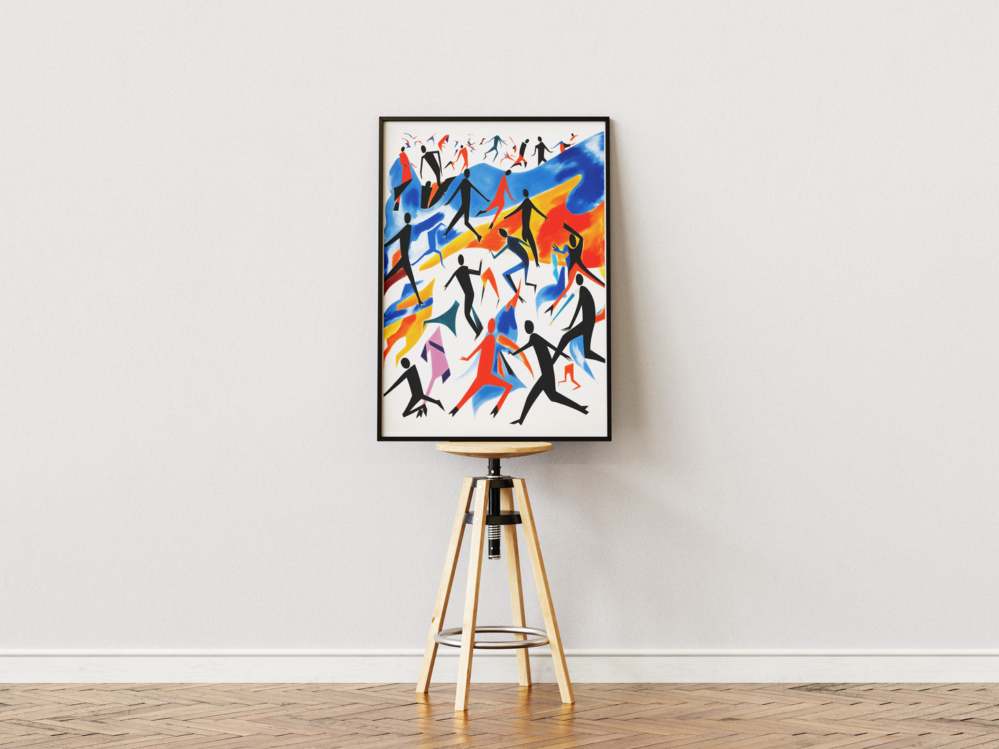 African American Dance Poster | Colorful Abstract Figures Wall Art