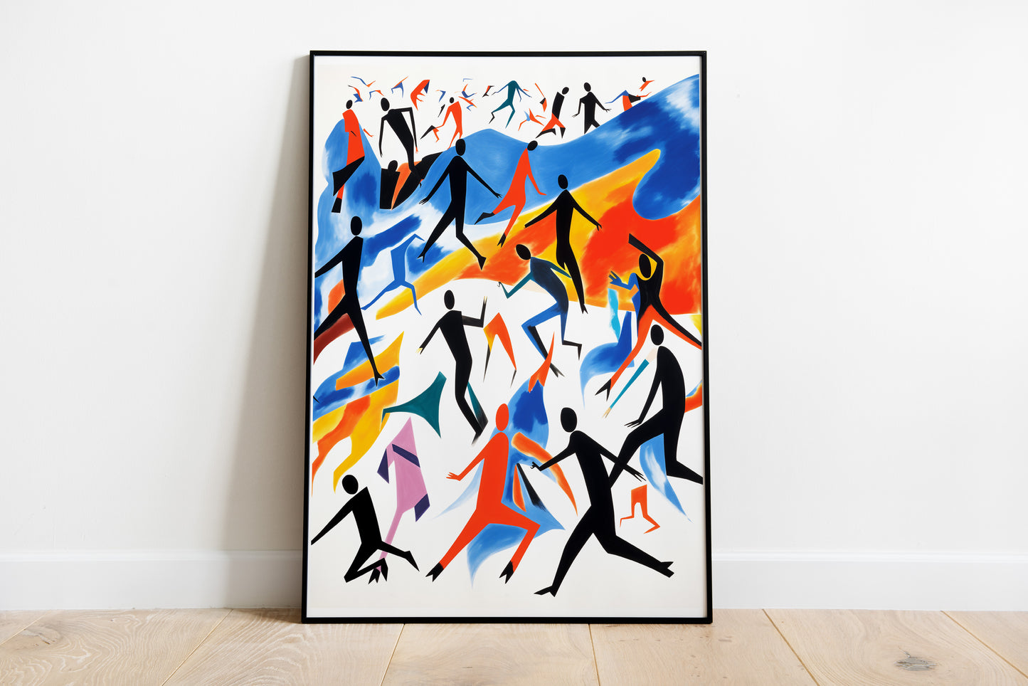 African American Dance Poster | Colorful Abstract Figures Wall Art