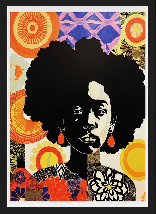 Afrocentric Black Woman Poster | Cultural Expression Wall Art Print