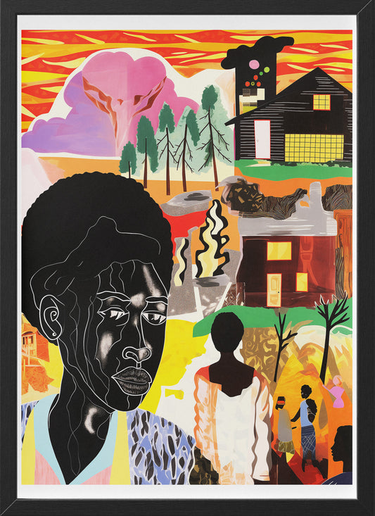 Afrofuturist Storytelling Poster | Bold African American Collage Wall Art
