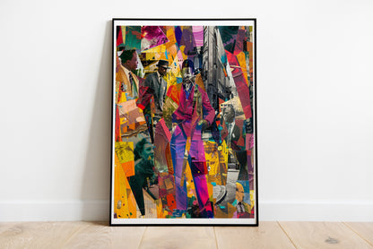 Urban Afro American Collage Poster | 20th Century Style Black Art Print