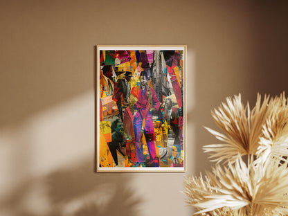 Urban Afro American Collage Poster | 20th Century Style Black Art Print