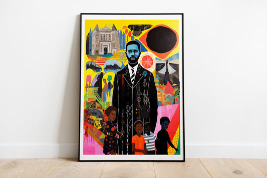 Black Heritage Wall Art | Afrocentric Leadership and History Inspired Figurative Poster