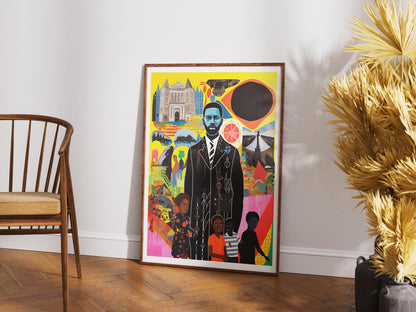 Black Heritage Wall Art | Afrocentric Leadership and History Inspired Figurative Poster