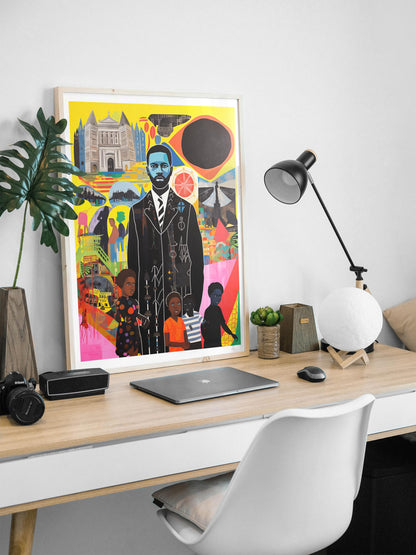 Black Heritage Wall Art | Afrocentric Leadership and History Inspired Figurative Poster