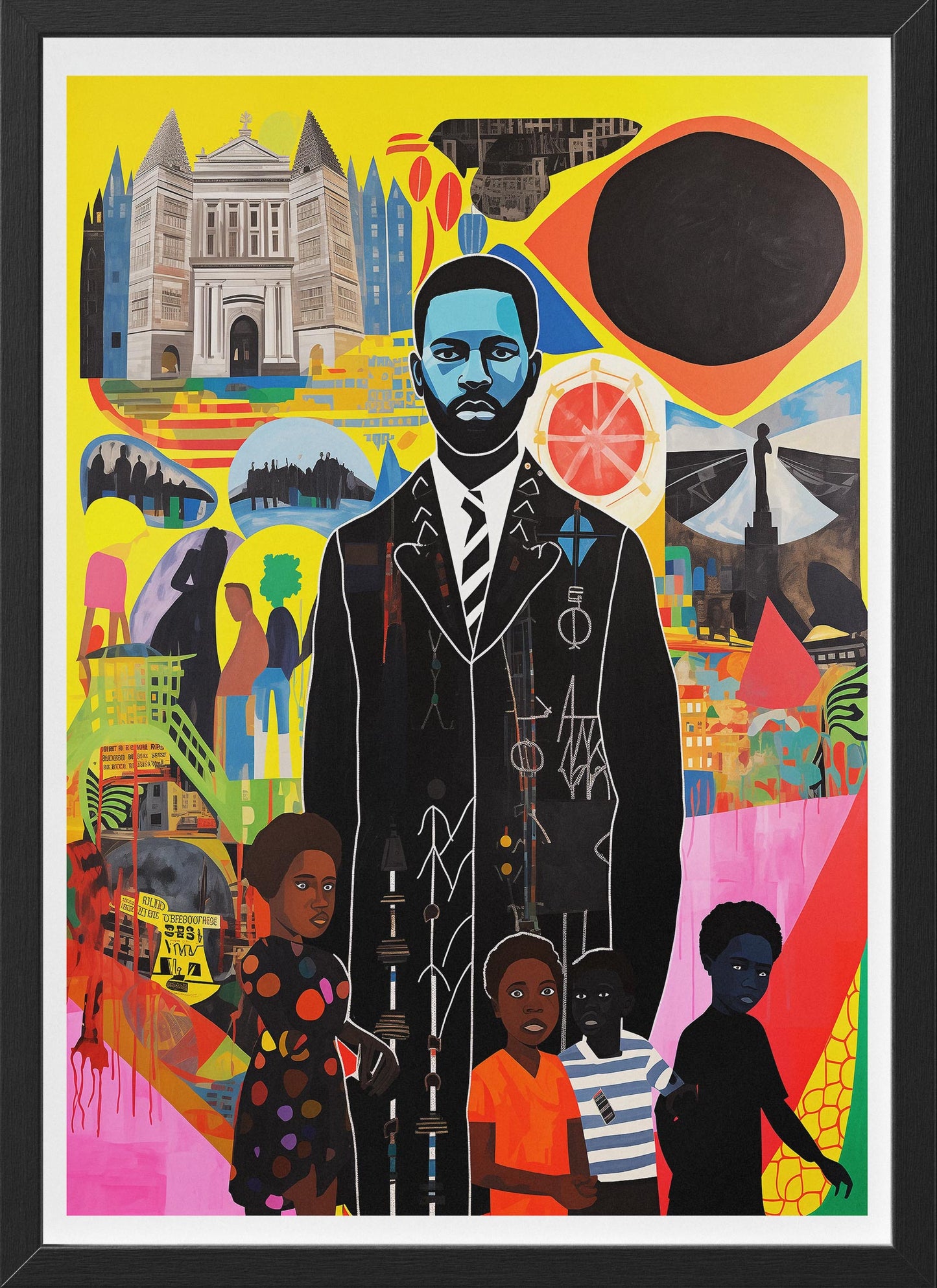 Black Heritage Wall Art | Afrocentric Leadership and History Inspired Figurative Poster