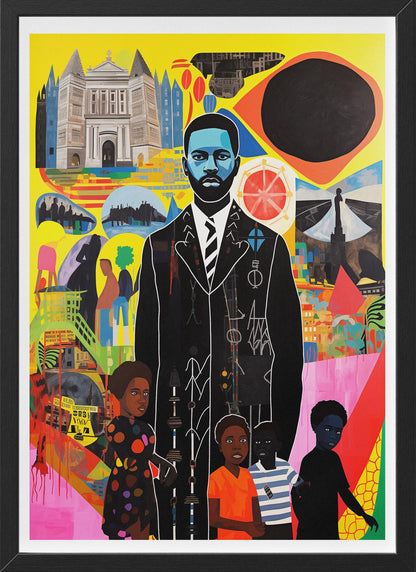 Black Heritage Wall Art | Afrocentric Leadership and History Inspired Figurative Poster