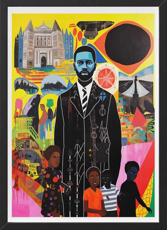 Black Heritage Wall Art | Afrocentric Leadership and History Inspired Figurative Poster