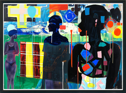 Abstract Afro American Art Poster | Colorful Cultural Expression Print