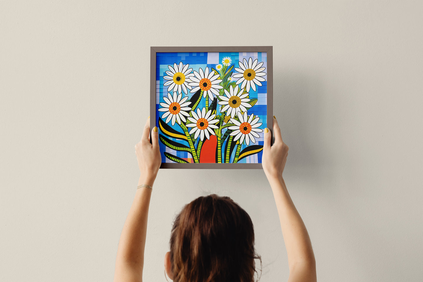 Bold Daisy Flower Poster | Colorful African American Inspired Floral Art