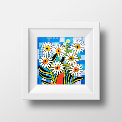 Bold Daisy Flower Poster | Colorful African American Inspired Floral Art
