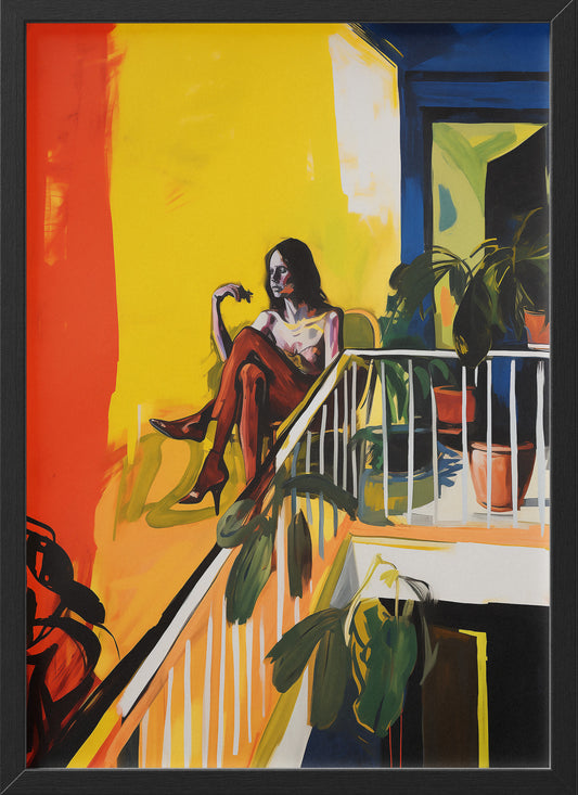 Splatter Painting Poster | Female Figure in Abstract Realism by Australian Artist