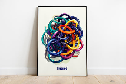 Friends Poster | Colorful Abstract Wall Art for Modern Interiors