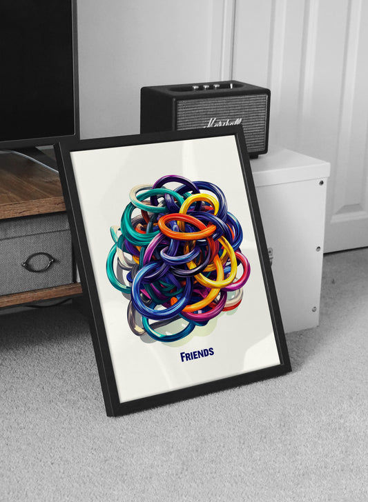 Friends Poster | Colorful Abstract Wall Art for Modern Interiors