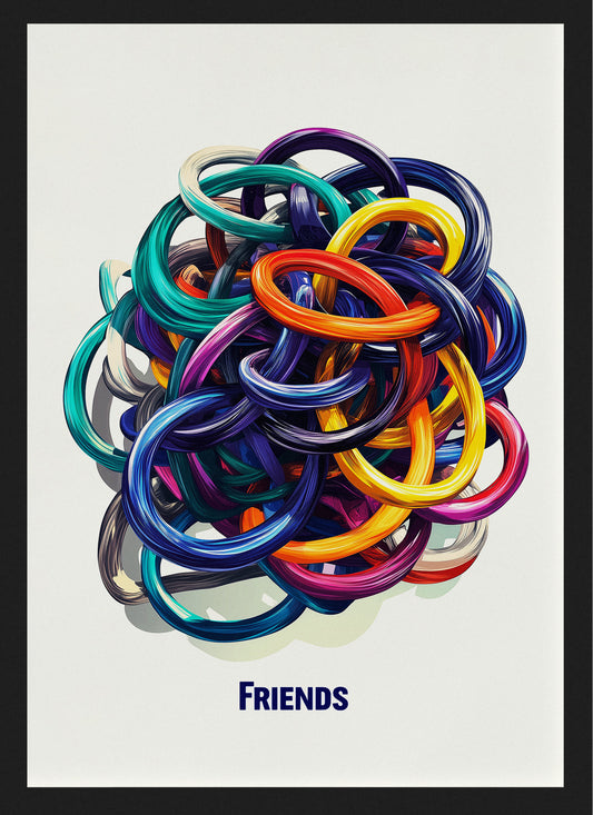 Friends Poster | Colorful Abstract Wall Art for Modern Interiors
