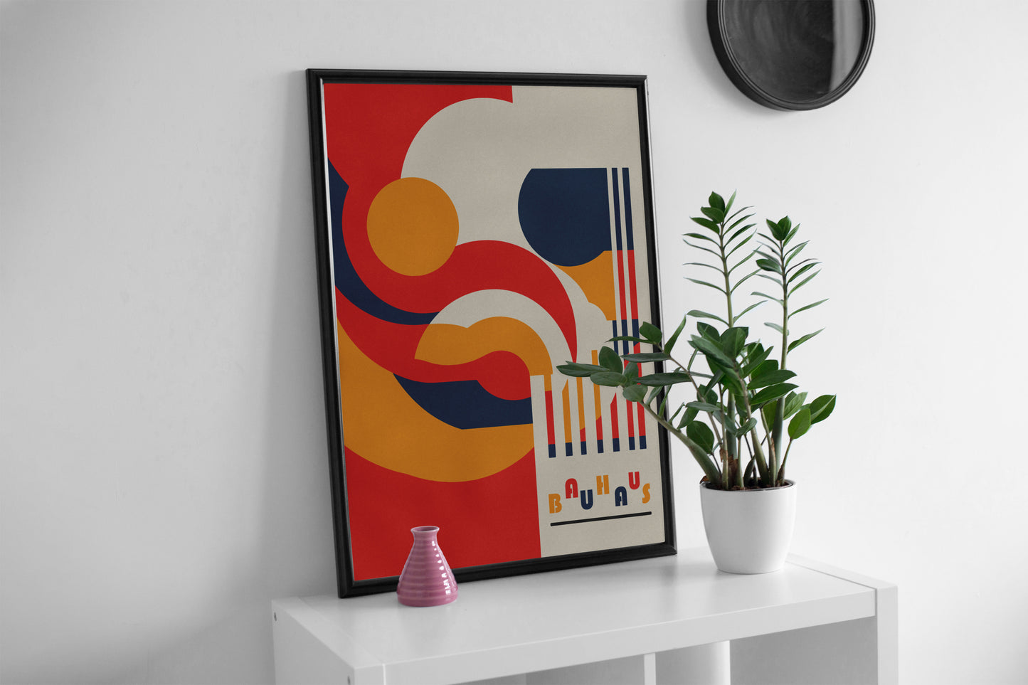 Geometric Bauhaus Style Poster | Contemporary Abstract Wall Art