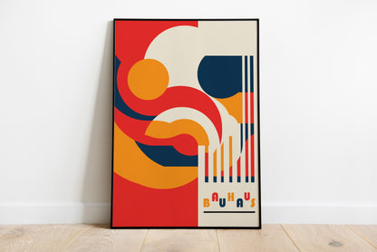 Geometric Bauhaus Style Poster | Contemporary Abstract Wall Art