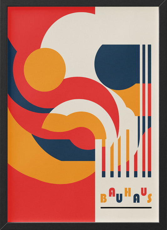 Geometric Bauhaus Style Poster | Contemporary Abstract Wall Art