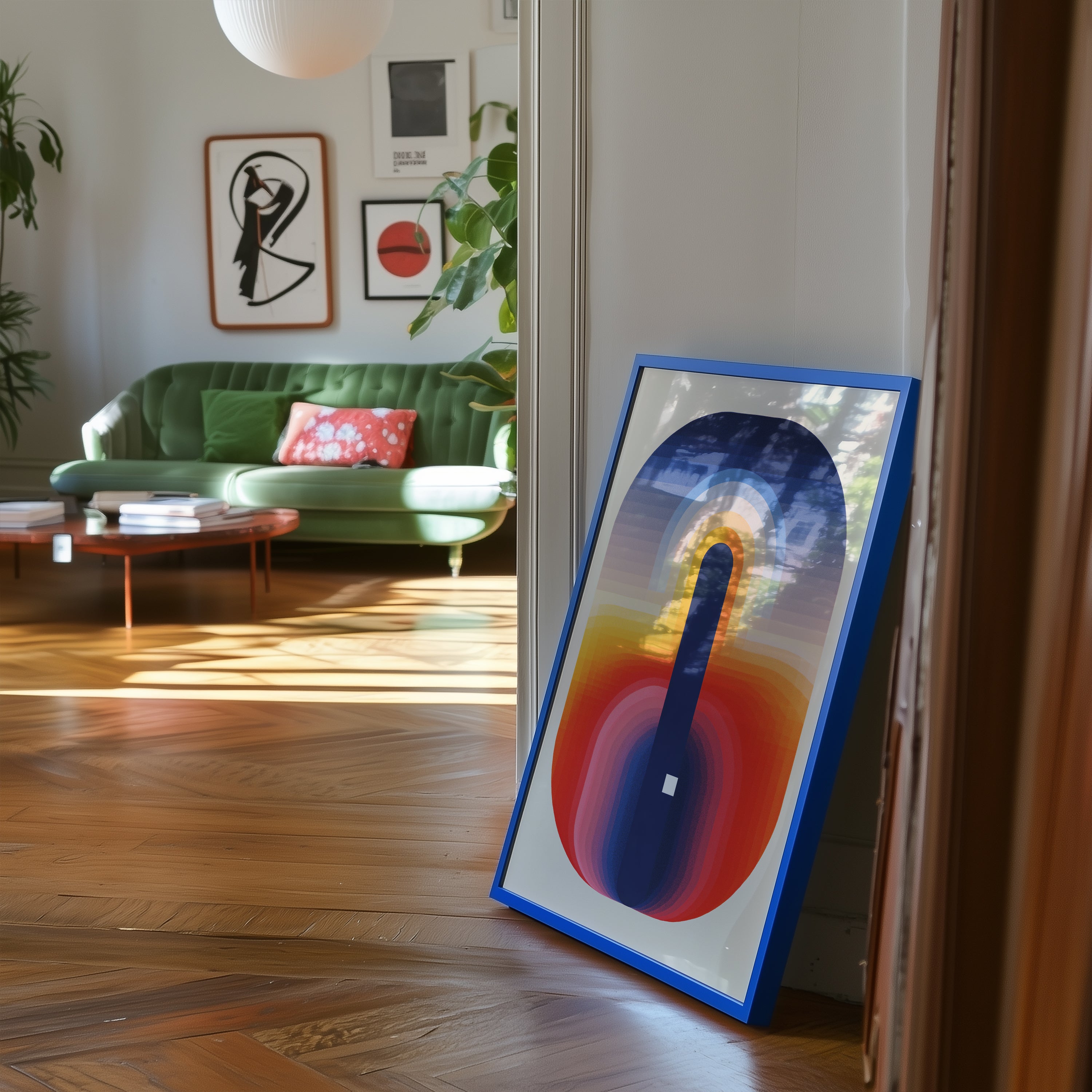 Geometric Gradient Poster | Modern Rainbow Abstract Print