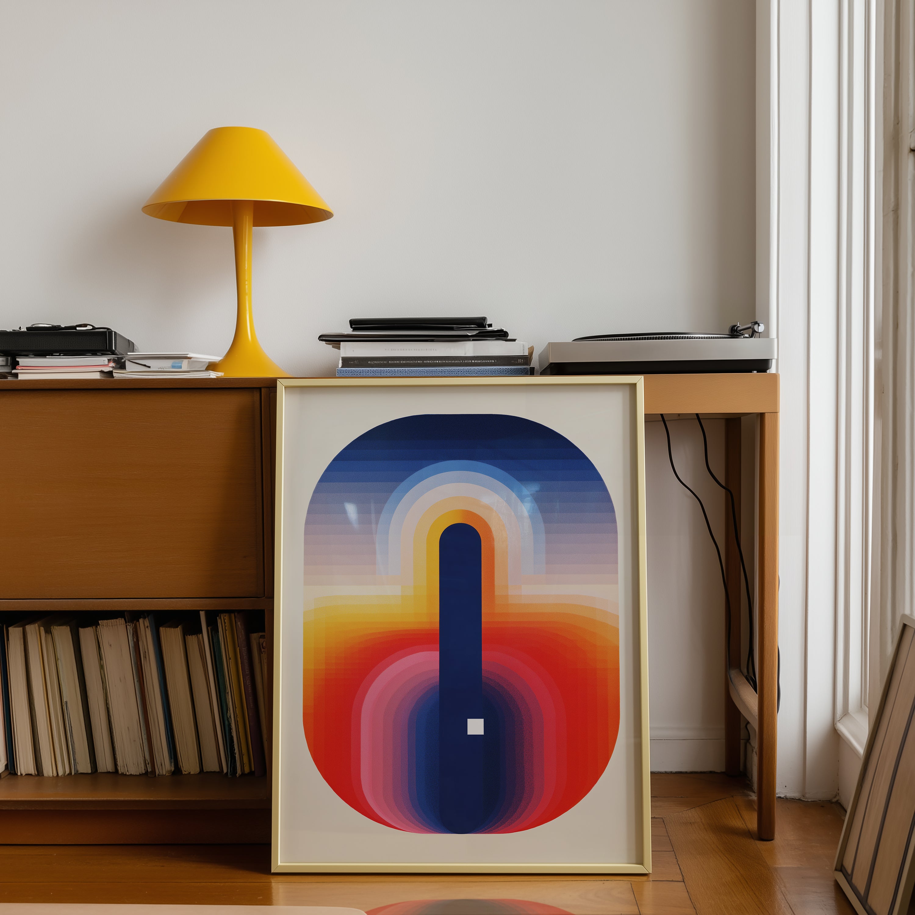 Geometric Gradient Poster | Modern Rainbow Abstract Print