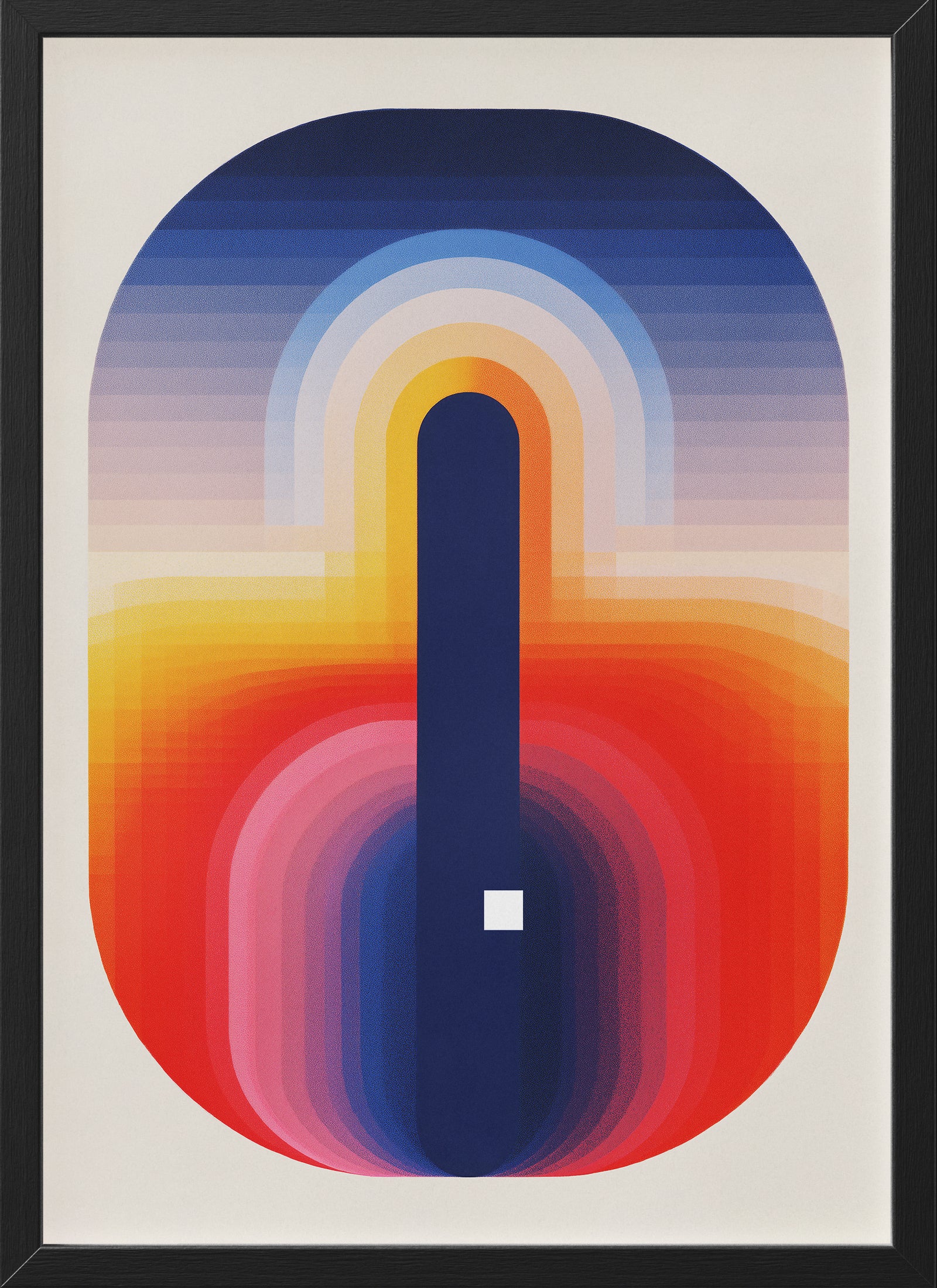 Geometric Gradient Poster | Modern Rainbow Abstract Print