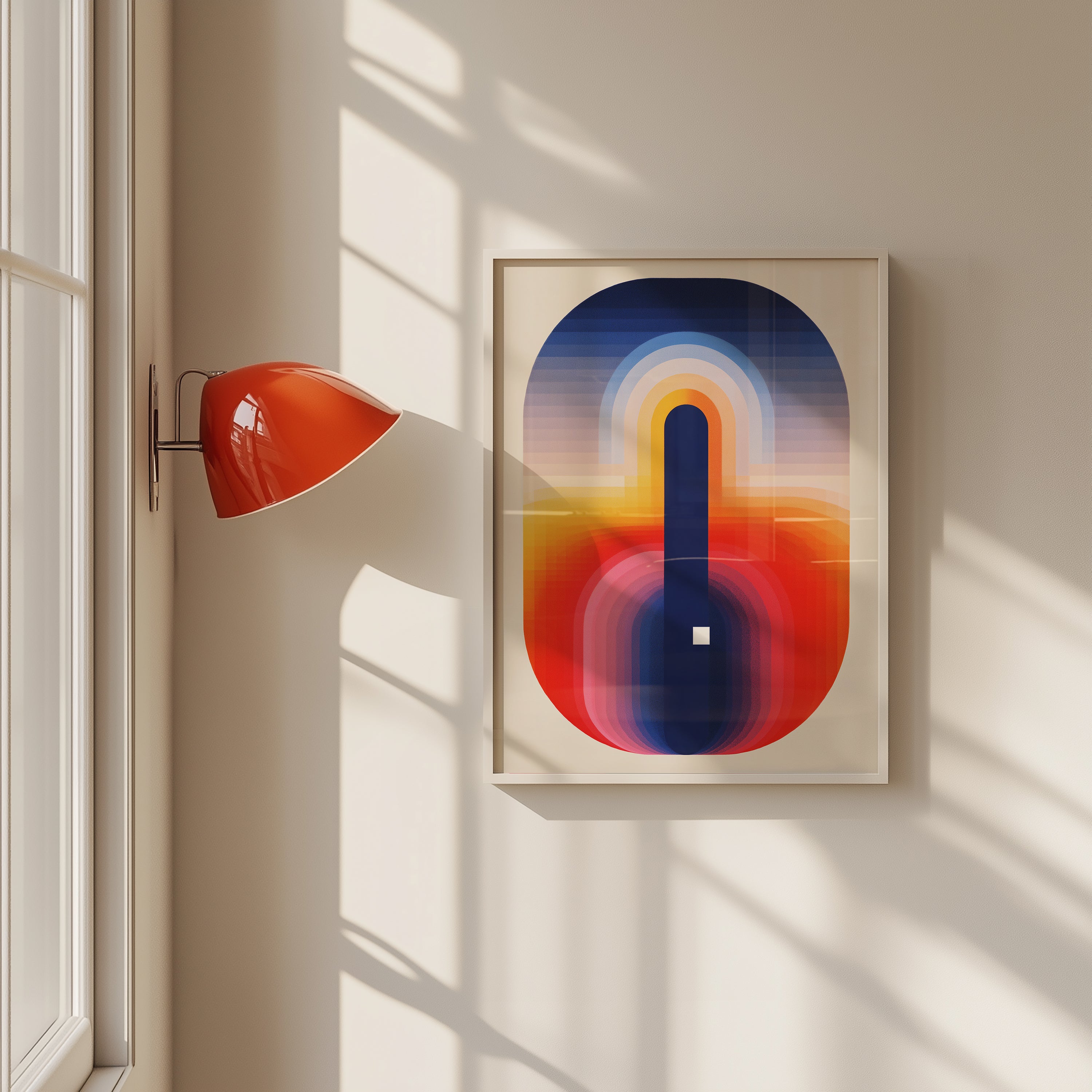 Geometric Gradient Poster | Modern Rainbow Abstract Print