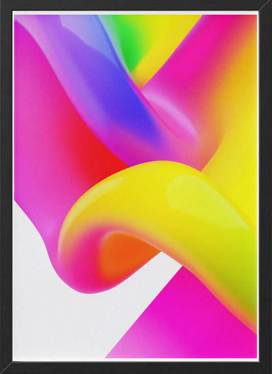 Grainy Gradient Abstract Poster | Vibrant Y2K Aura Print for Modern Interiors