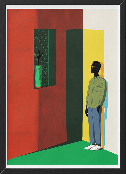 Minimalist Black Figure Poster | African American Illustration Wall Art