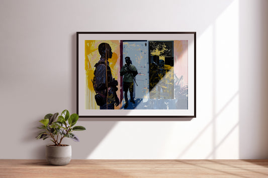 Urban Figurative Black Art Poster | Contemporary Social Realism Wall Print