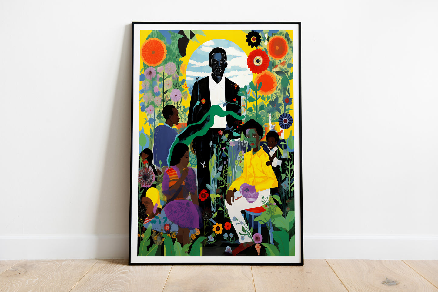 African American Cultural Art Poster | Vibrant Realism Inspired Print