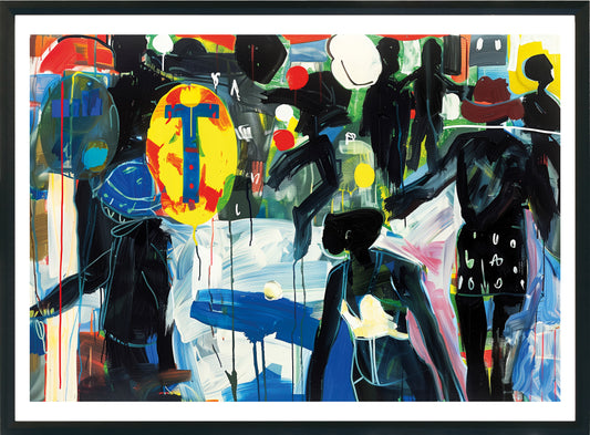 Afrocentric Abstract Figurative Poster | Contemporary Black Identity Wall Art