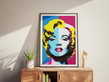 Marilyn Monroe Colorful Pop Art Poster