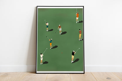 Minimalist Golf Poster | Modern Wall Art for Golf Lovers and Dads