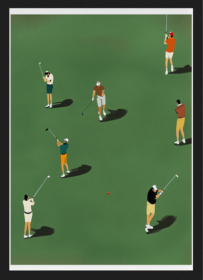 Minimalist Golf Poster | Modern Wall Art for Golf Lovers and Dads