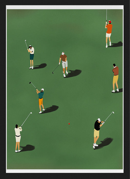 Minimalist Golf Poster | Modern Wall Art for Golf Lovers and Dads