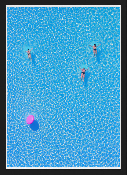 Minimalist Poolside Poster | Summer Vibes Tropical Wall Art Print