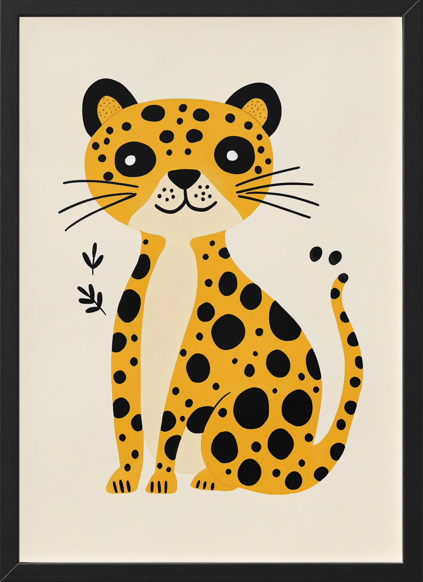 Leopard Poster | Playful Jungle Animal Illustration