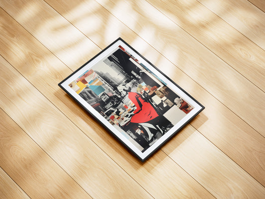 Retro Collage Woman Poster | Modern Pop Art Style Wall Print