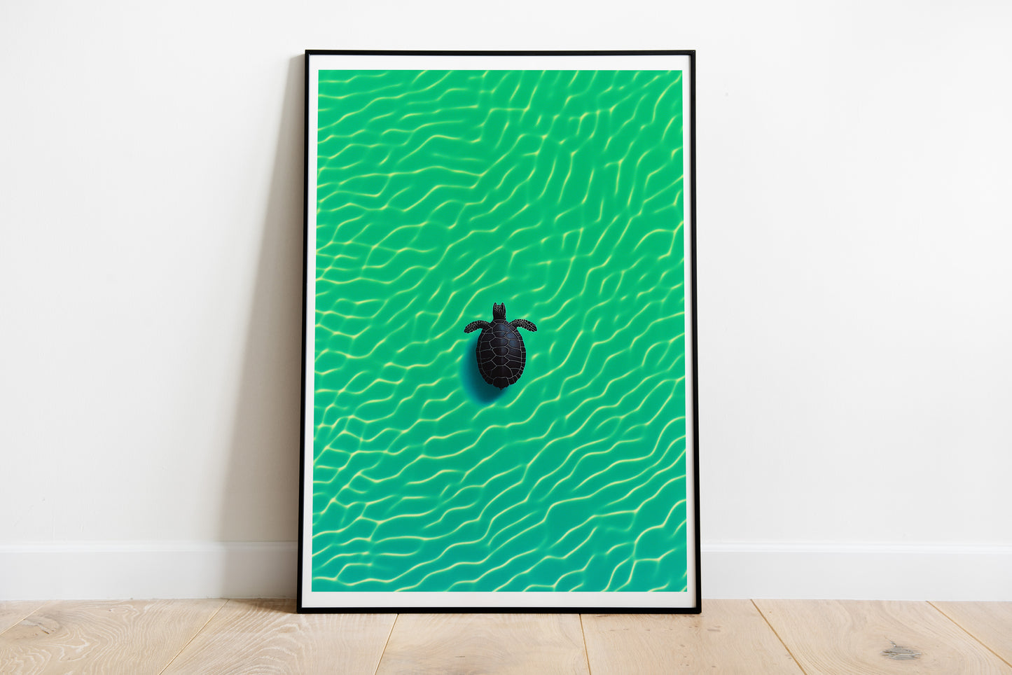 Sea Turtle Poster | Minimalist Ocean Vibes Wall Art for Coastal Homes