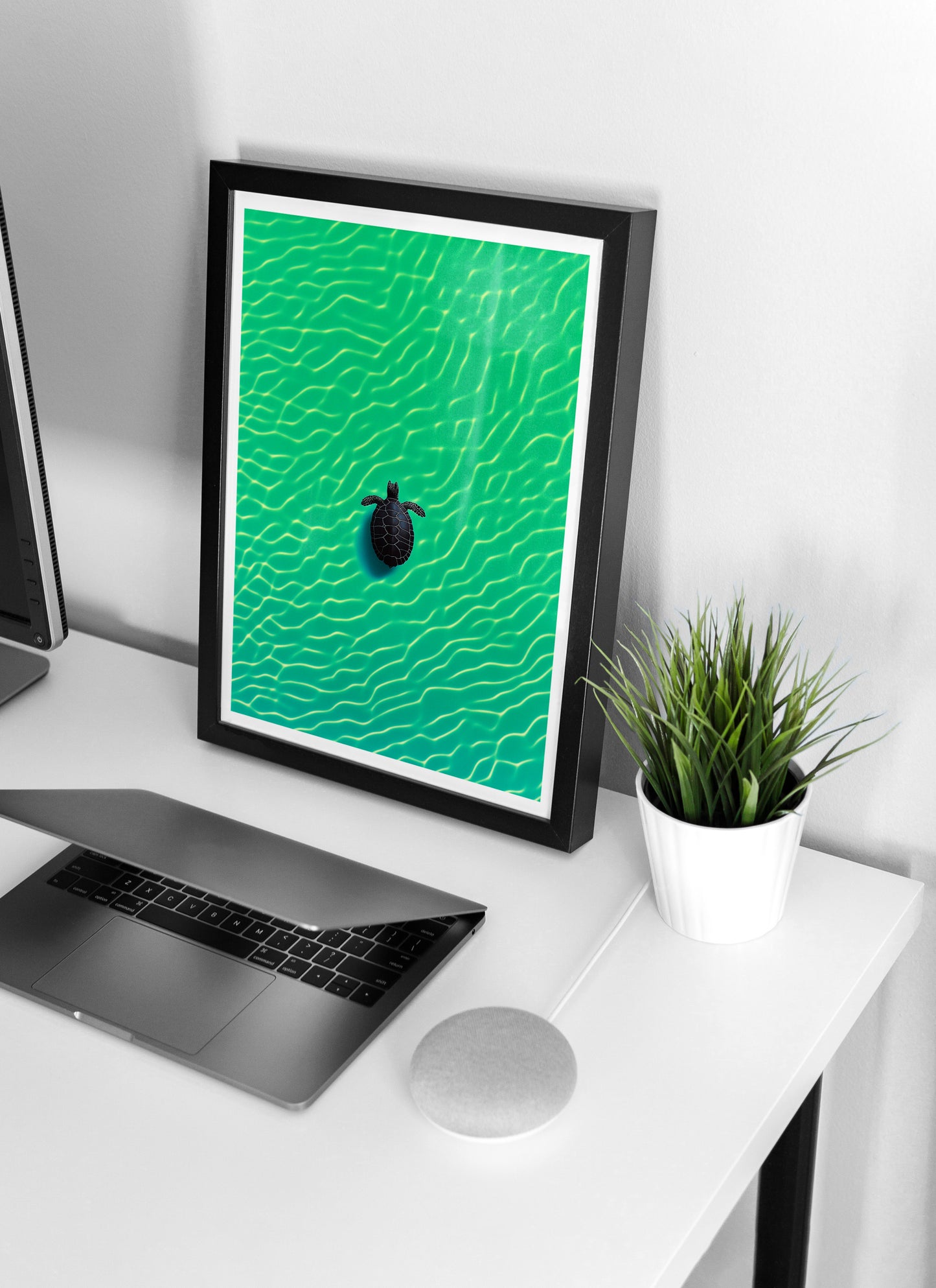 Sea Turtle Poster | Minimalist Ocean Vibes Wall Art for Coastal Homes