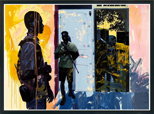Urban Figurative Black Art Poster | Contemporary Social Realism Wall Print
