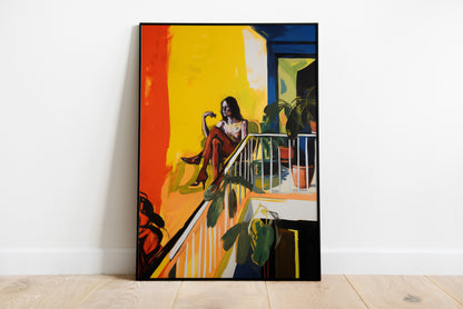 Splatter Painting Poster | Female Figure in Abstract Realism by Australian Artist