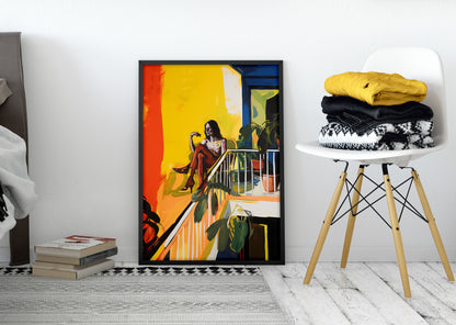 Splatter Painting Poster | Female Figure in Abstract Realism by Australian Artist