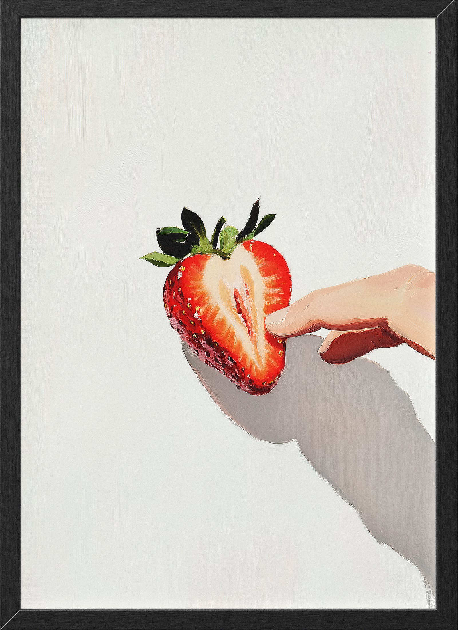 Strawberry Poster | Minimalist Fruit with Playful Art