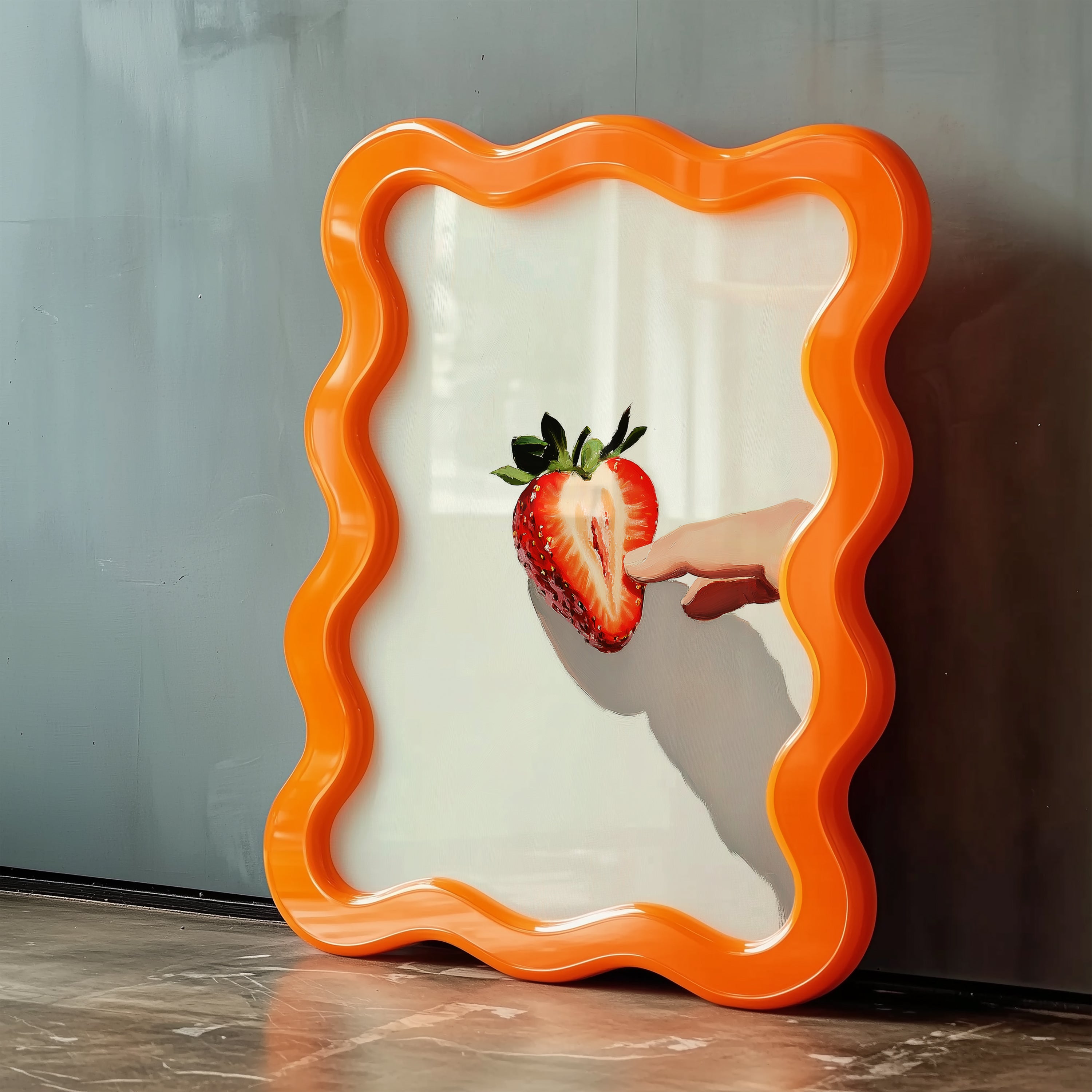 Strawberry Poster | Minimalist Fruit with Playful Art