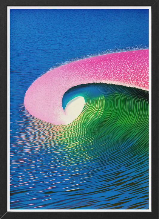 Colorful Surf Wave Poster | Vibrant Ocean Wall Art for Coastal Interiors