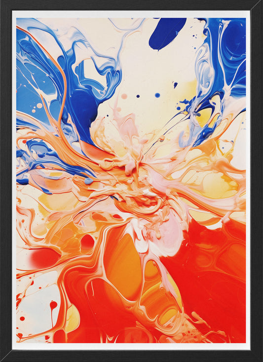 Abstract Fluid Art Poster | Modern Paint Splash Expressionist Wall Art