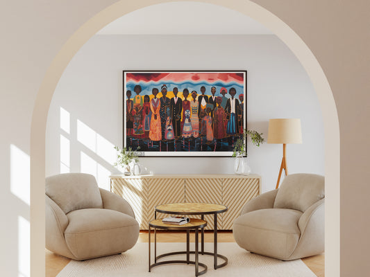 Black Family Unity Poster | African American Cultural Wall Art